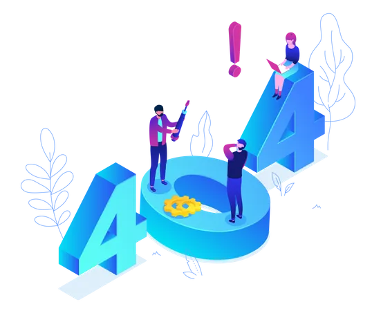 Error 404 page  Illustration