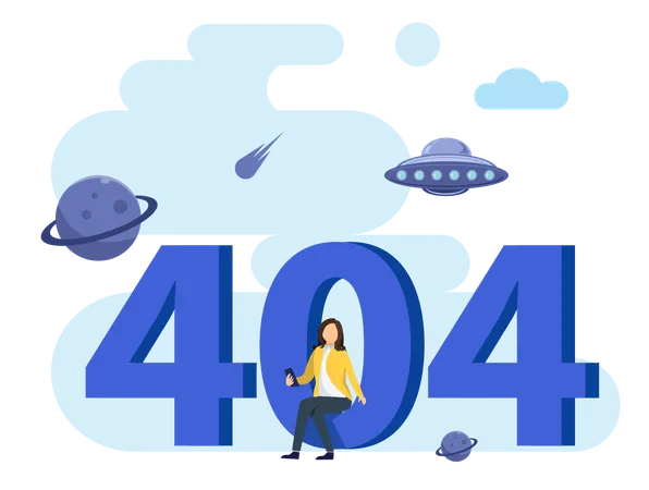 404 Error Illustration Maintenance System Technology Showing 404 Internet Connection Problem Message Flat Vector 일러스트레이션