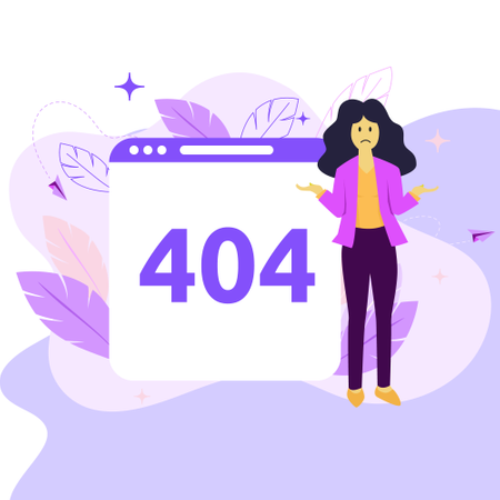 Error 404 unavailable web page  Illustration