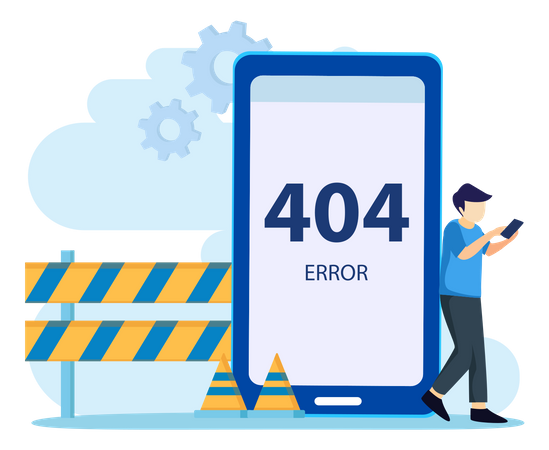 Error 404 Url Error  Illustration