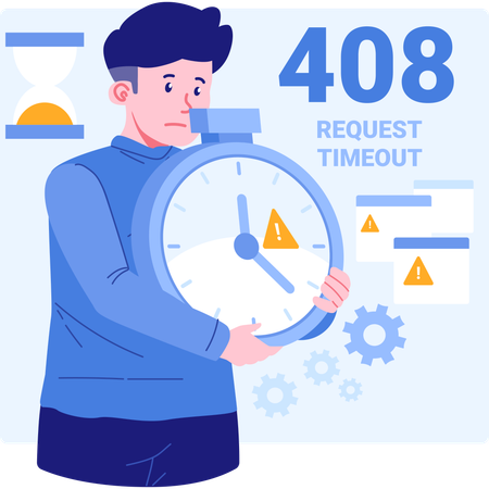 Error 408 Request Timeout  Illustration