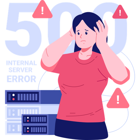 Error 500 Internal Server  Illustration