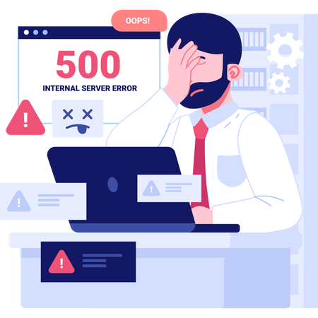 Error 500 Internal Server  Illustration