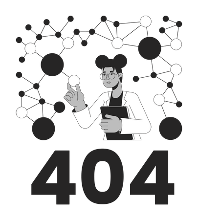 Error científico de biología molecular 404  Ilustración