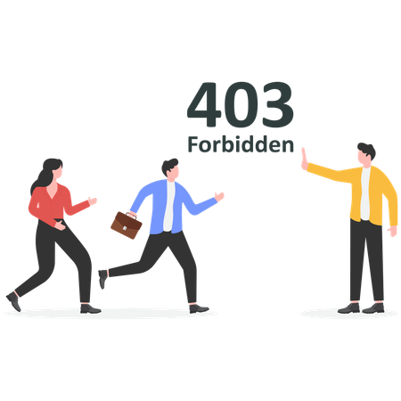 Error code 403 Forbidden  Illustration