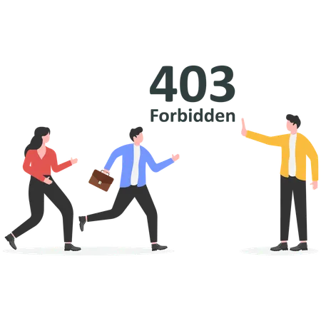Error code 403 Forbidden  Illustration