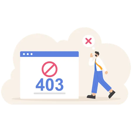 Error code 403 Forbidden  Illustration