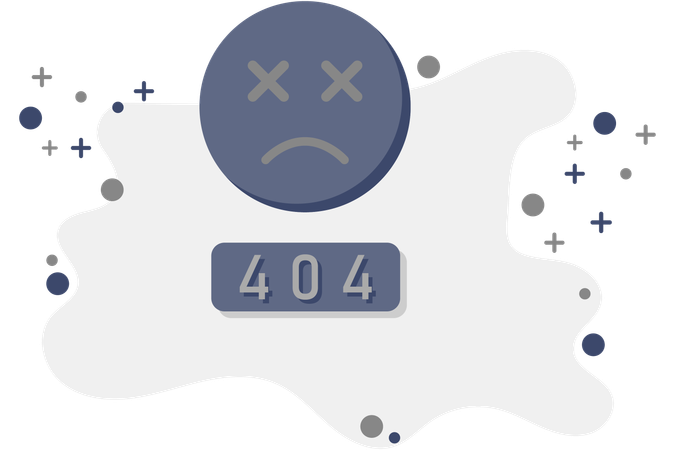 Error code and emoticon  Illustration