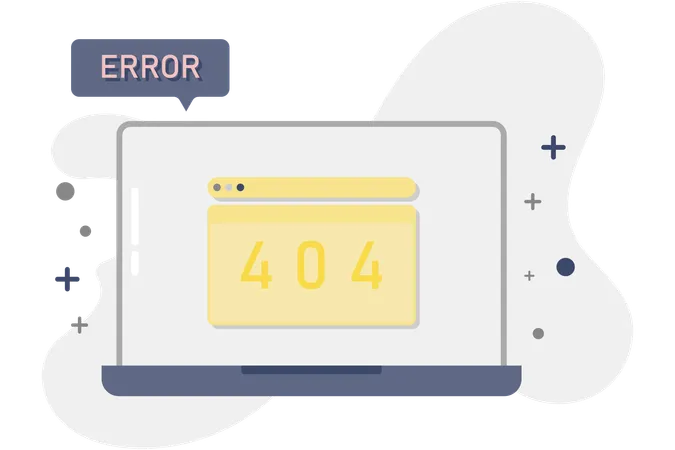 Error code on laptop  Illustration