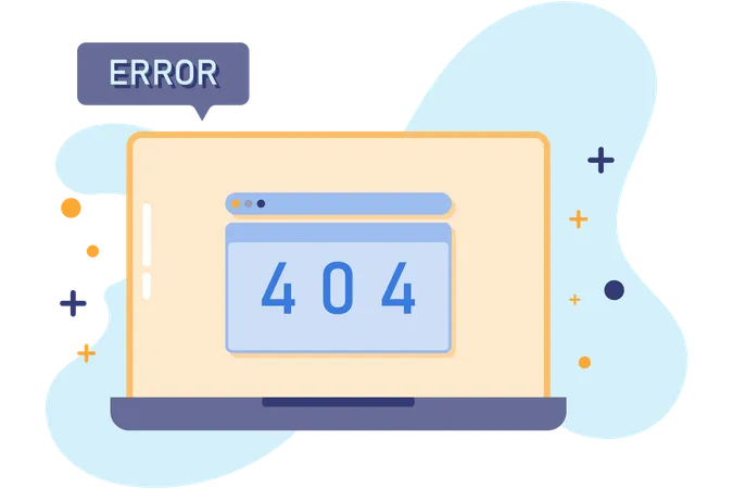 Error code on laptop  Illustration