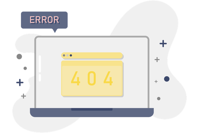 Error code on laptop  Illustration