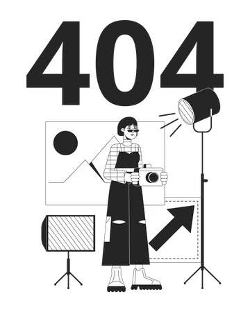Error de estudio fotográfico 404  Ilustración