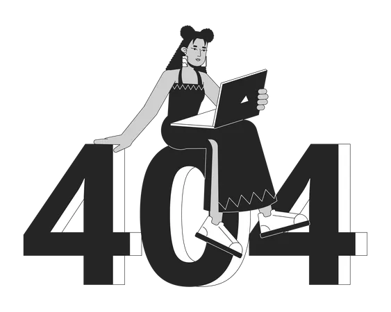 Error 404 de autónomo hispano ocupado  Ilustración