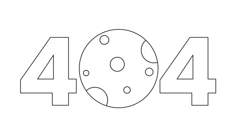 Error lunar 404  Ilustración