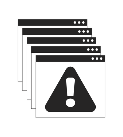 Error messages web multiple popups  Illustration