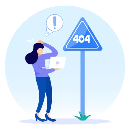 Illustration Vector Graphic Cartoon Character Of 404 Network Disruption Illustration