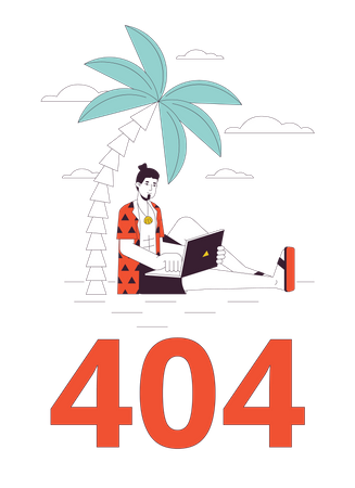 Error de trabajo remoto 404  Ilustración