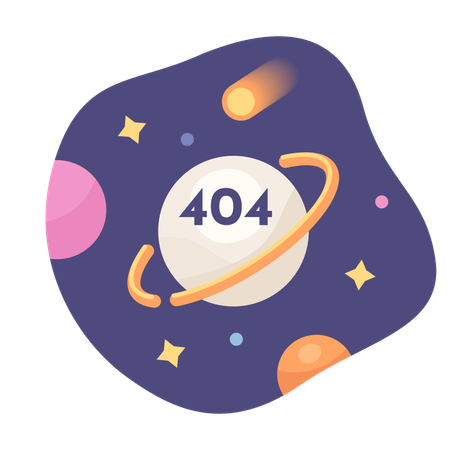 Errore 404 sull'universo e sull'esplorazione dello spazio  Illustration