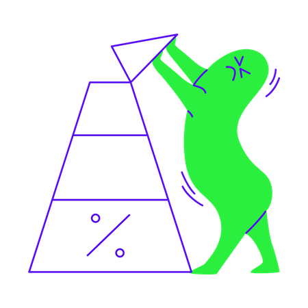 Erstellen eines Pyramidendiagramms  Illustration