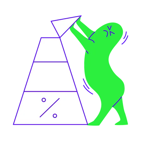 Erstellen eines Pyramidendiagramms  Illustration