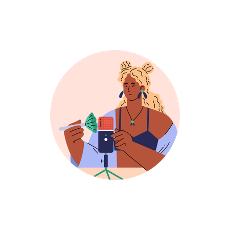 Erstellen von Inhalten zur Entspannung ASMR  Illustration