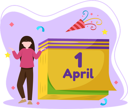 Erster Tag im April  Illustration