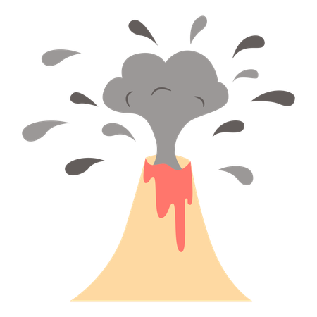 Erupção vulcânica  Ilustração