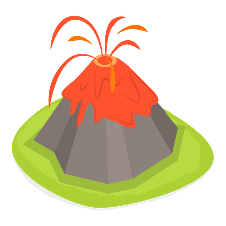 Erupção vulcânica  Ilustração