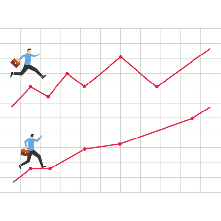 Escada de sucesso de trabalho  Ilustração