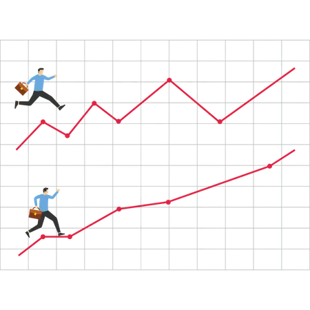 Escada de sucesso de trabalho  Ilustração