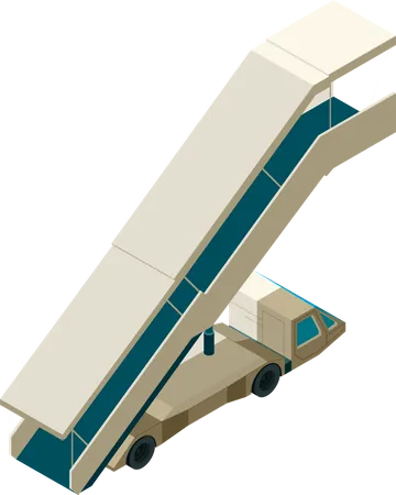 Escalera de avión  Ilustración