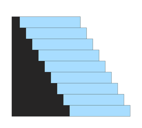 Escaleras altas  Ilustración