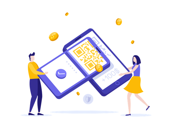 Escanear código QR  Ilustración