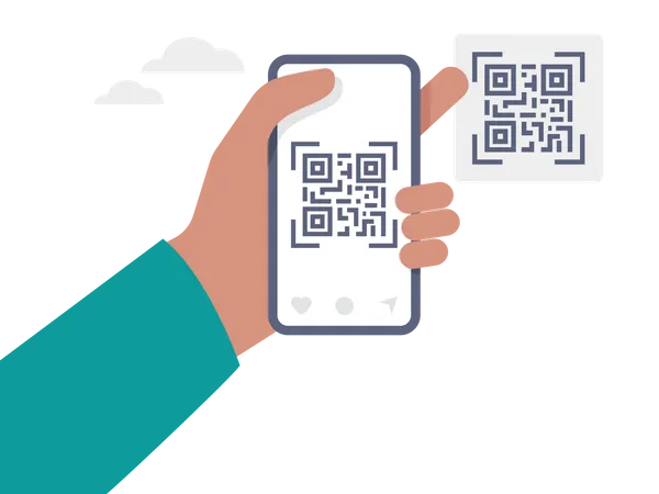 Escanee el código QR para realizar pagos en línea  Ilustración