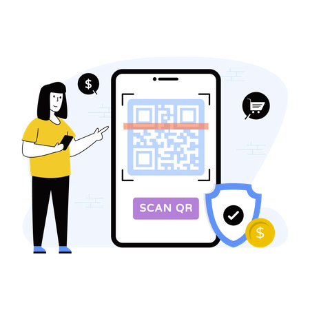 Escanear qr  Ilustración