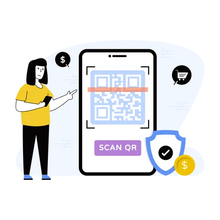 Escanear qr  Ilustración