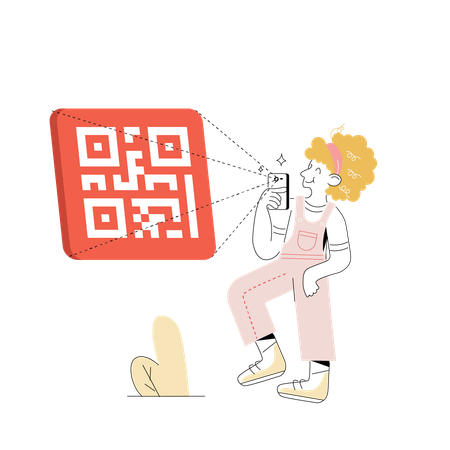 Escaneo QR  Ilustración