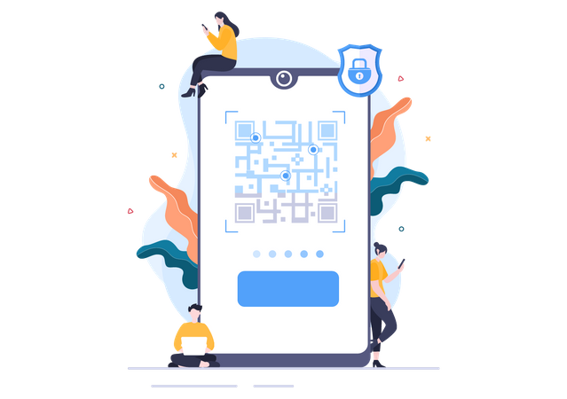 Escáner de código QR  Ilustración