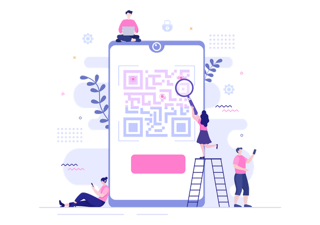 Escáner QR  Ilustración