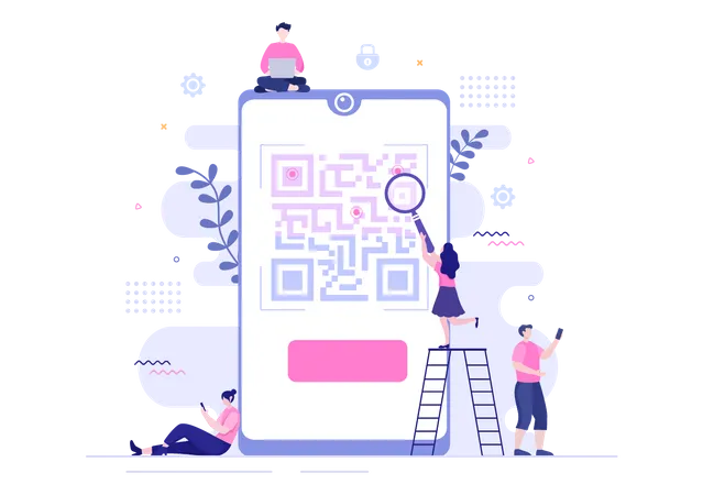 Escáner QR  Ilustración