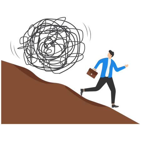 Escape From Financial Problem  Illustration