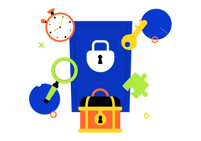 Escape Room Puzzle Challenge  Illustration