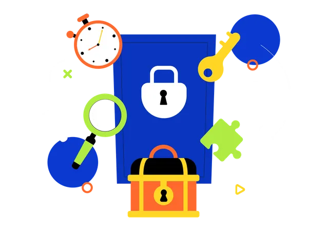 Escape Room Puzzle Challenge  Illustration