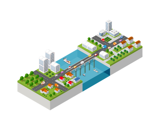 Escena de la ciudad  Illustration