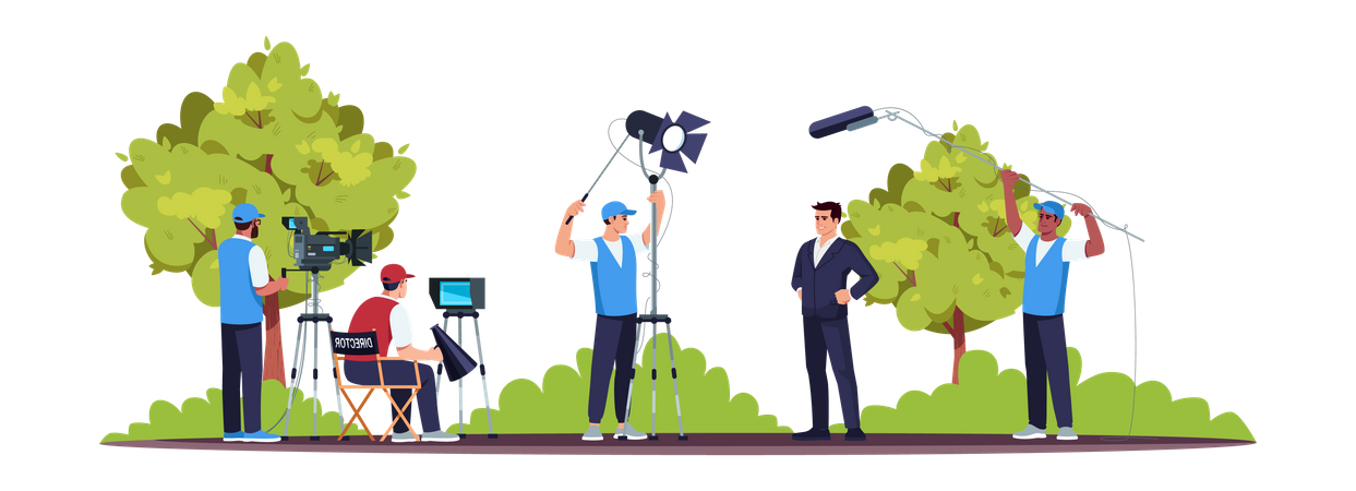 Escenario de pelicula  Ilustración