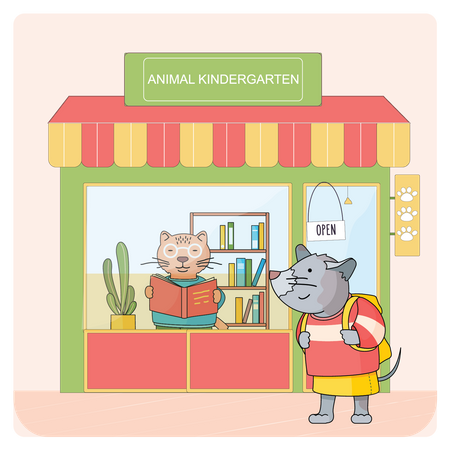 Escola de animais  Ilustração