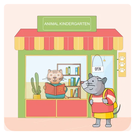 Escola de animais  Ilustração