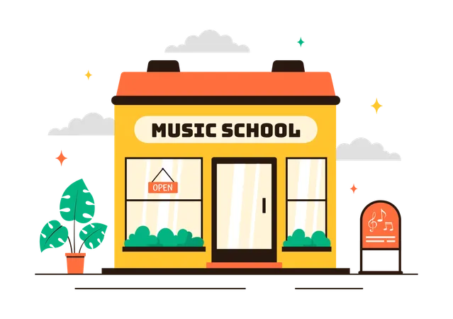 Escola de música  Ilustração