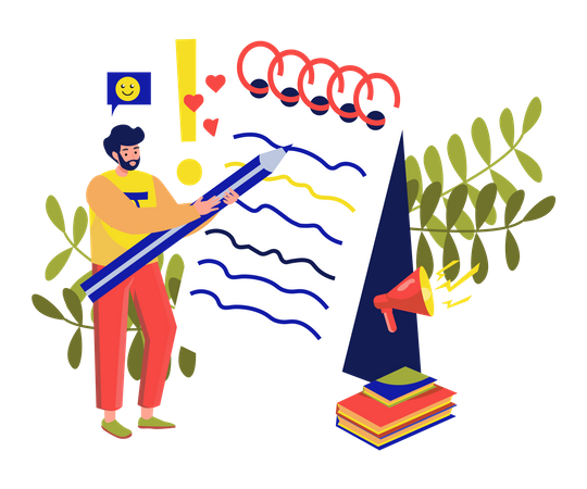 Escritor de artigo  Ilustração