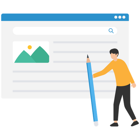 Escritor de contenido  Ilustración